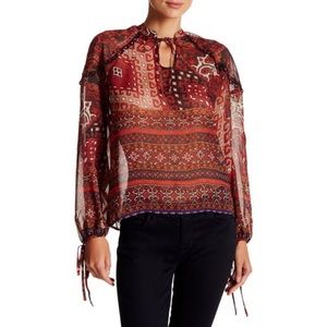 Romeo & Juliet Couture Printed Chiffon Blouse